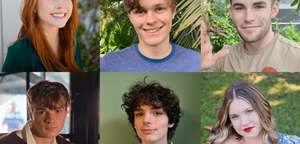 Collage of 6 photos of each of the students: From left to right, top to bottom: Riley Nick, Jonathan Perkins, Logan Burnett, James Walts, Trent Culverhouse, and Margaret Birks.