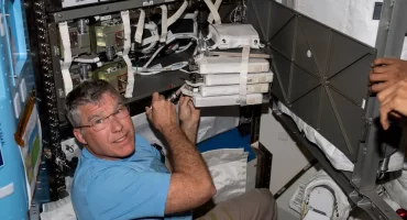 NASA astronaut and Expedition 68 Flight Engineer Stephen Bowen is pictured conducting maintenance activities during his first week aboard the International Space Station. This is Bowen’s fourth visit to the orbital outpost. Credits: NASA