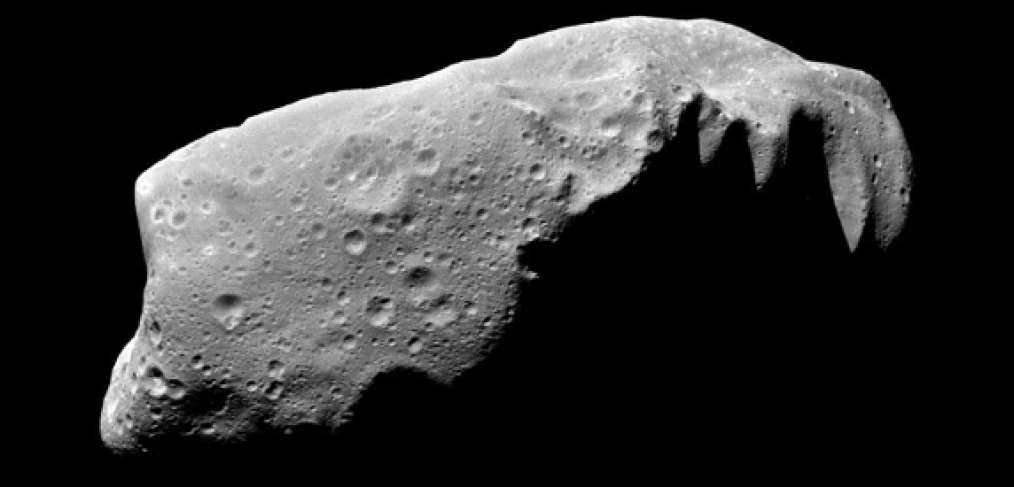 A close-up image of the asteroid Ida taken by NASA's Galileo spacecraft. Image credit: NASA/JPL-Caltech/UCLA/MPS/DLR/IDA