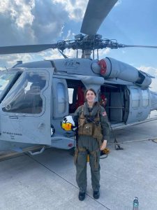 Jessica Dodson during her Naval Aviation training program in Norfolk. Dodson was a member of the Corps of Cadets during her undergraduate program. Photo courtesy of Jessica Dodson.