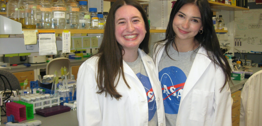 Two URI Ph.D. students, (l-r) Michelle Marder and Kate Remy ’24, both of Massachusetts, have been awarded NASA graduate research fellowships.