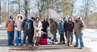 AU's research group poses for a photo at Airlie. Photo by Nikolai Roster, CAS.