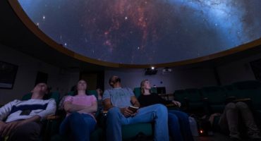 UVU Planetarium and Attendees Seated, Looking up