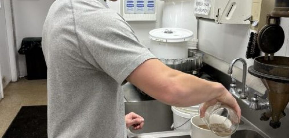 Evan Piotrowski (ENG ’27) working in a lab. (Contributed photo)