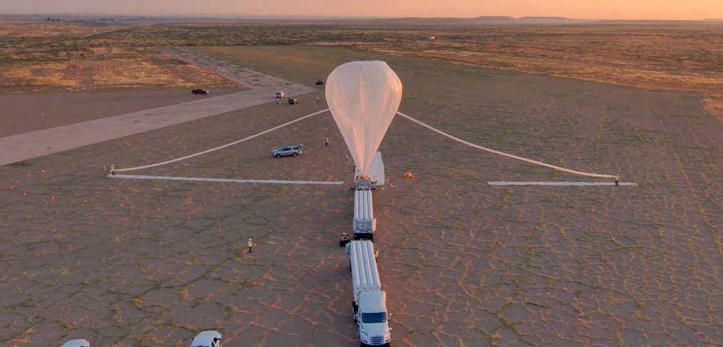 NASA’s high-altitude scientific balloon being prepared for launch at Fort Sumner, N.M., during the agency’s 2024 fall balloon campaign. The mission carried research instruments to the stratosphere to conduct experiments above 99.5% of Earth’s atmosphere. NASA/Francis Reddy