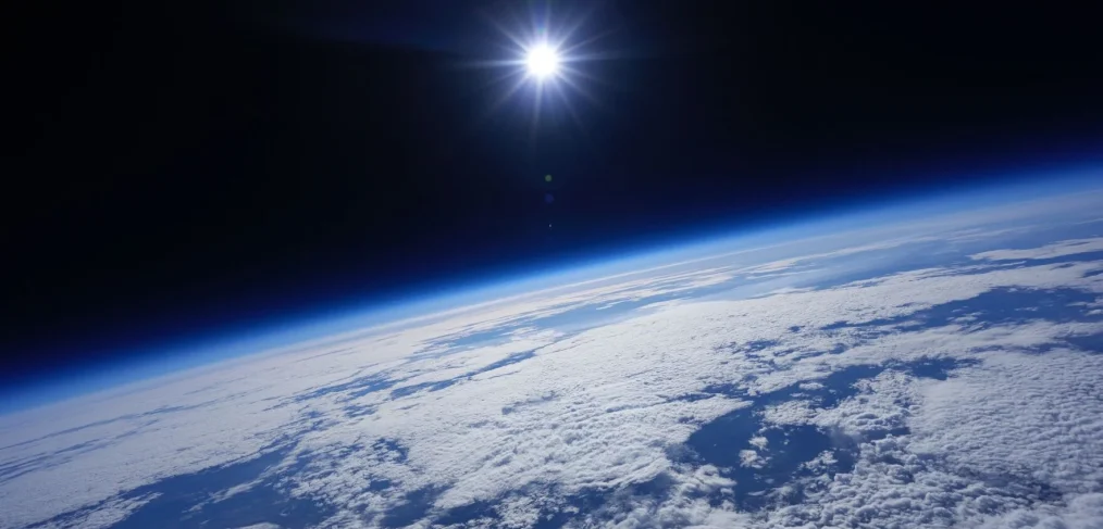 The 2023 annular eclipse is captured by a Montana State University high-altitude balloon over Nevada. Photo courtesy Montana Space Grant Consortium Photo Courtesy of Montana Space Grant Consortium