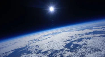 The 2023 annular eclipse is captured by a Montana State University high-altitude balloon over Nevada. Photo courtesy Montana Space Grant Consortium Photo Courtesy of Montana Space Grant Consortium