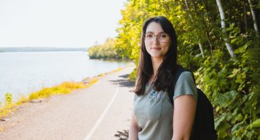 Michigan Tech student Jennifer Celeste standing outdoors